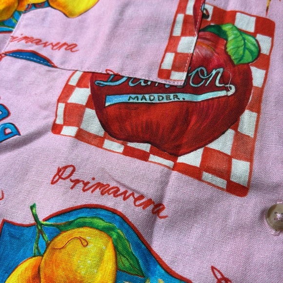 Damson Madder Chlo Fruit Print Linen Shirt - Picture 10 of 12